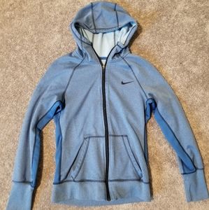 Nike blue therma fit zip up sweatshirt